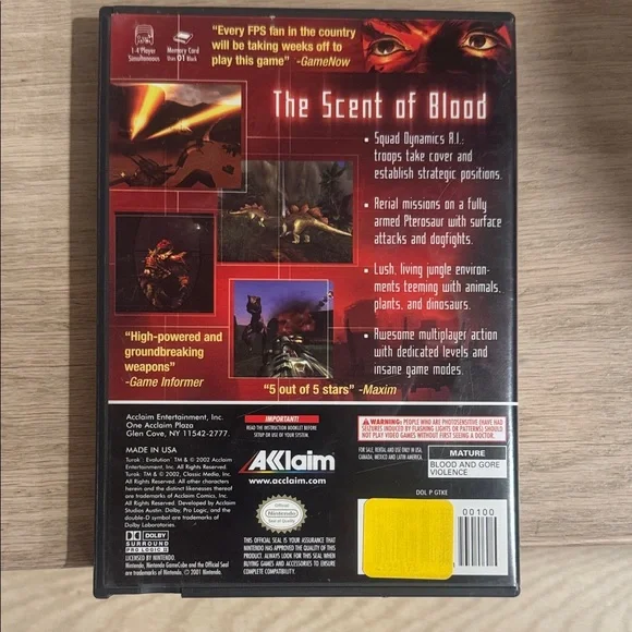 Nintendo GameCube Turok Evolution - Black and Red - Picture 3 of 4